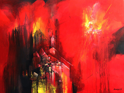 Untitled-31 by Pradip Sengupta, Painting for Sale on Select