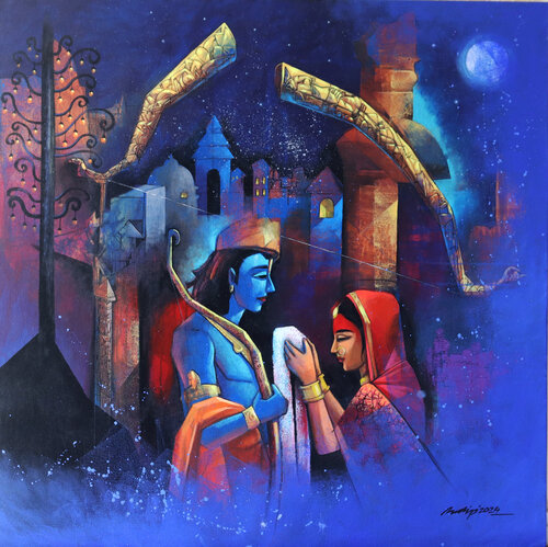 Vivah Panchami by Pradip Sengupta, Painting for Sale on Select