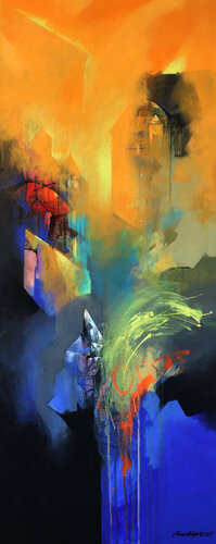 Symphony of Colors-3 by Pradip Sengupta, Painting for Sale on Select