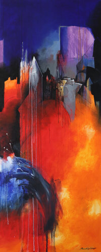 Symphony of Colors-4 by Pradip Sengupta, Painting for Sale on Select