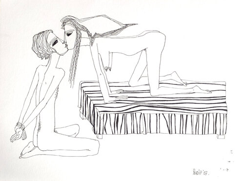 Love-I by Pradip Sengupta, Drawing for Sale on Select