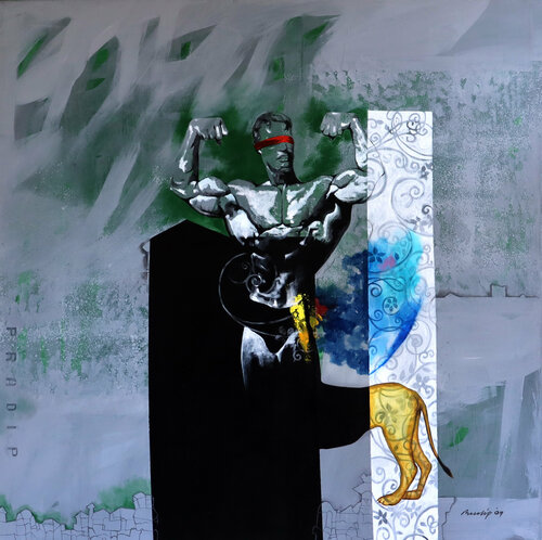 Leo the great by Pradip Sengupta, Painting for Sale on Select