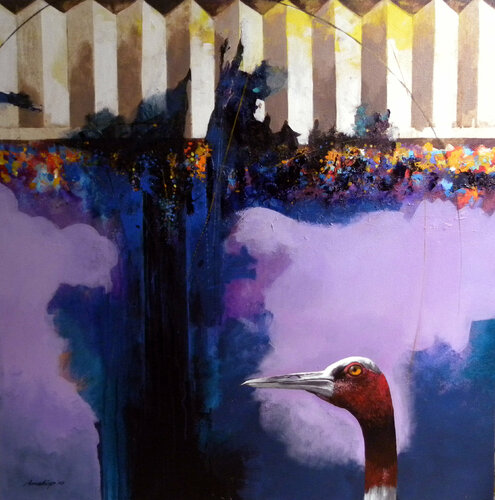 Sharp Look by Pradip Sengupta, Painting for Sale on Select