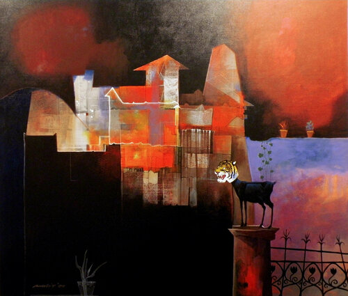 I am not scared by Pradip Sengupta, Painting for Sale on Select