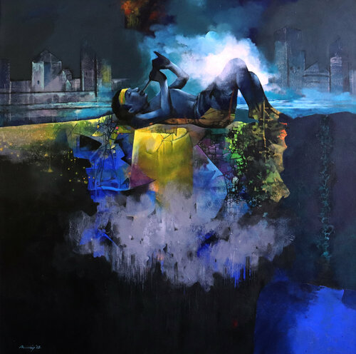 Its my choice by Pradip Sengupta, Painting for Sale on Select