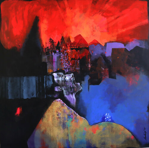 Scream by Pradip Sengupta, Painting for Sale on Select