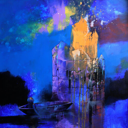 Visit by Pradip Sengupta, Painting for Sale on Select