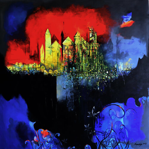 Untitled-8 by Pradip Sengupta, Painting for Sale on Select