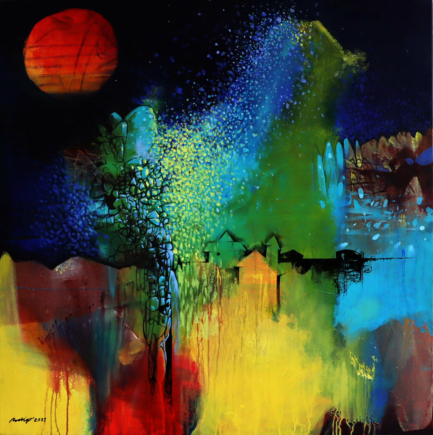 Magical Moments Pradip Sengupta Original painting for sale