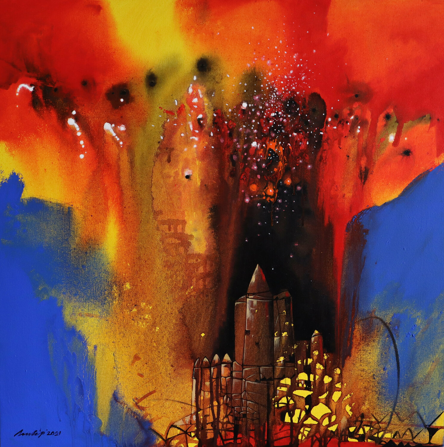Untitled-10 Pradip Sengupta Original painting for sale