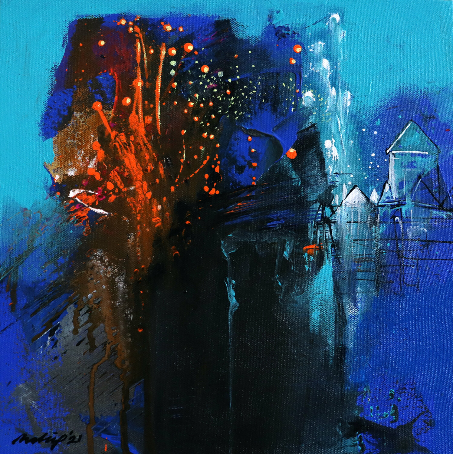 Untitled-29 Pradip Sengupta Original painting for sale