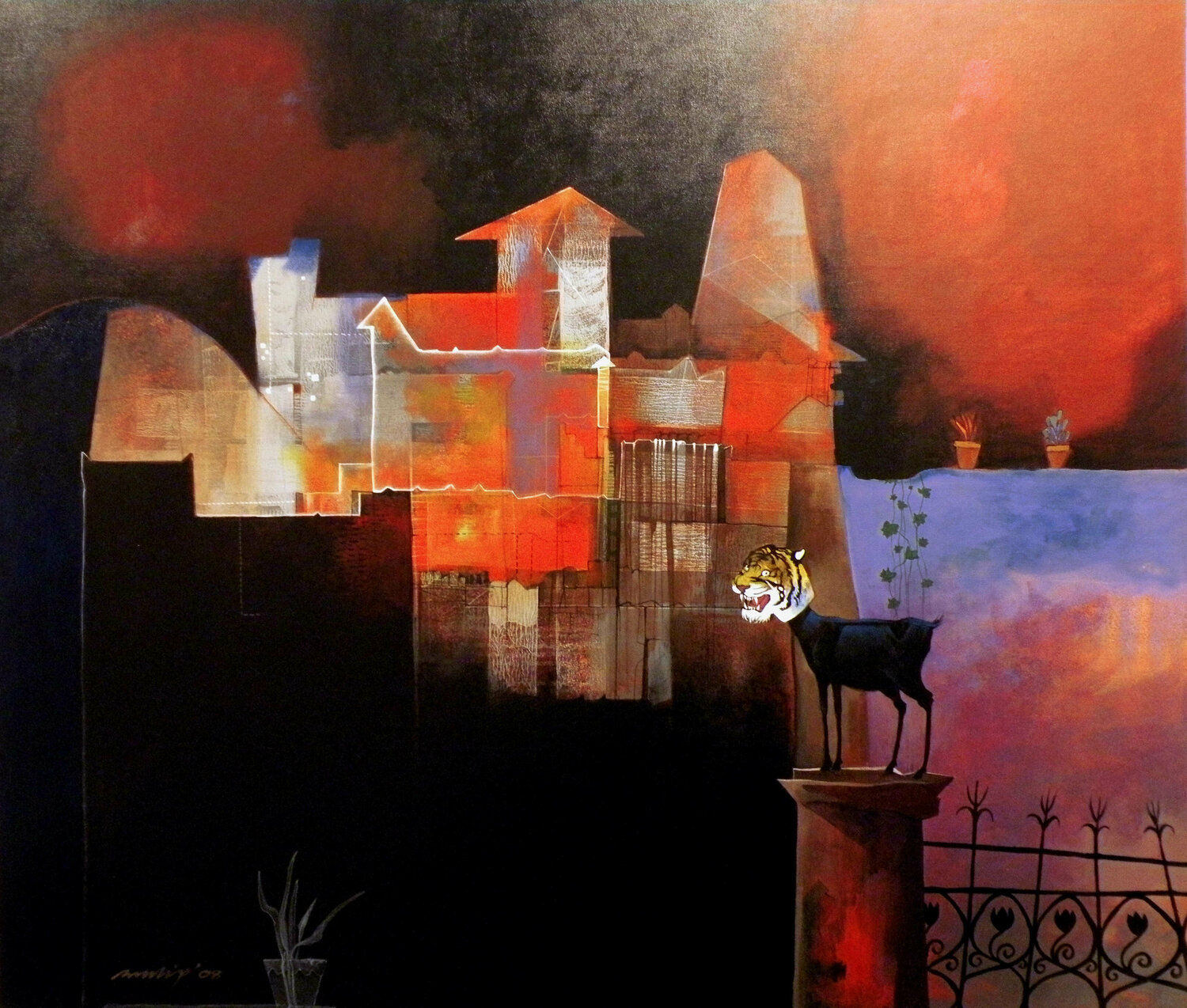 I am not scared Pradip Sengupta Original painting for sale