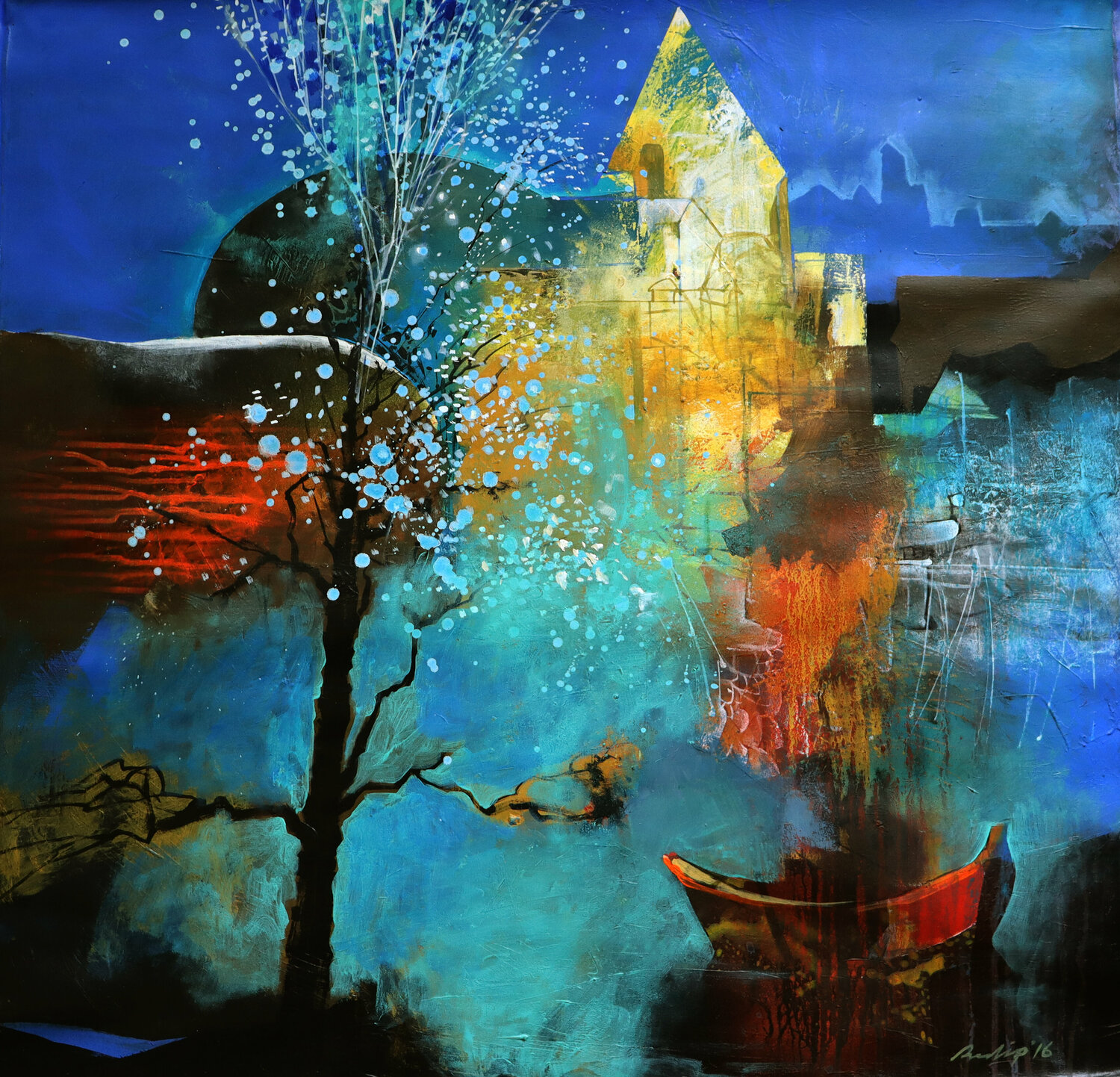 Untitled-8 Pradip Sengupta Original painting for sale