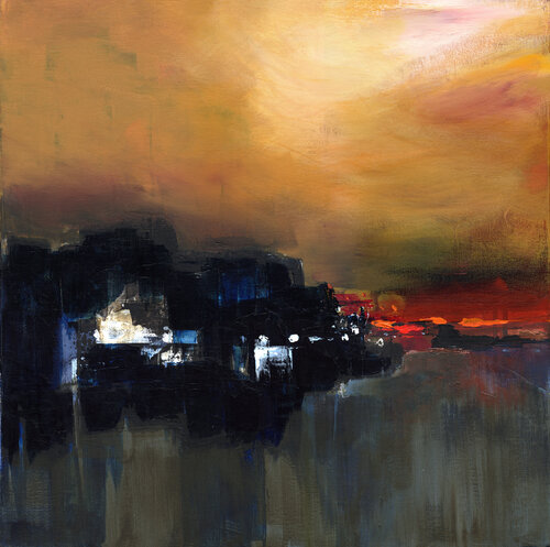 Crépuscule doré by Luc Andrieux, Painting for Sale on Select