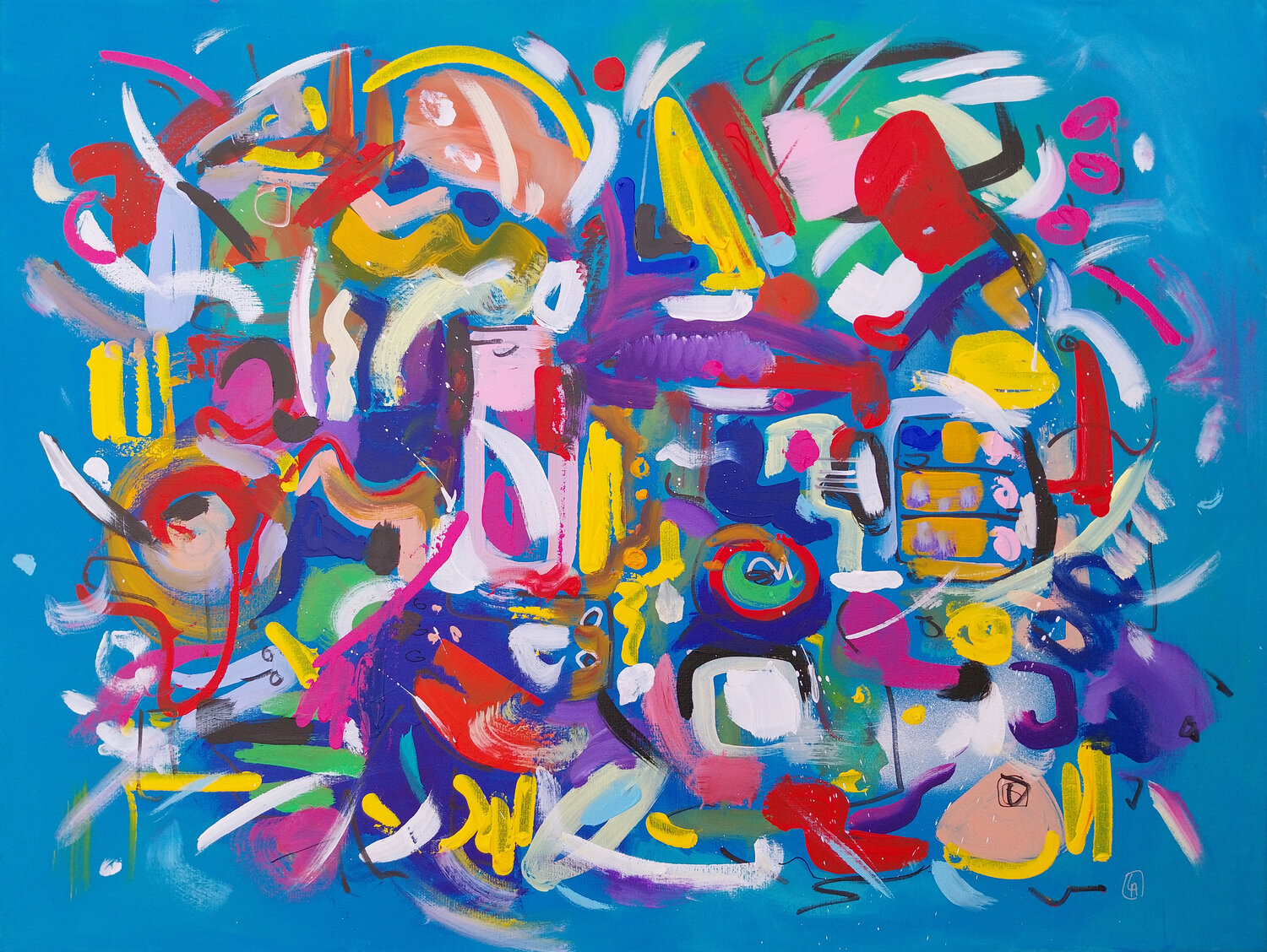 Jungle 1 Luc Andrieux Original painting for sale