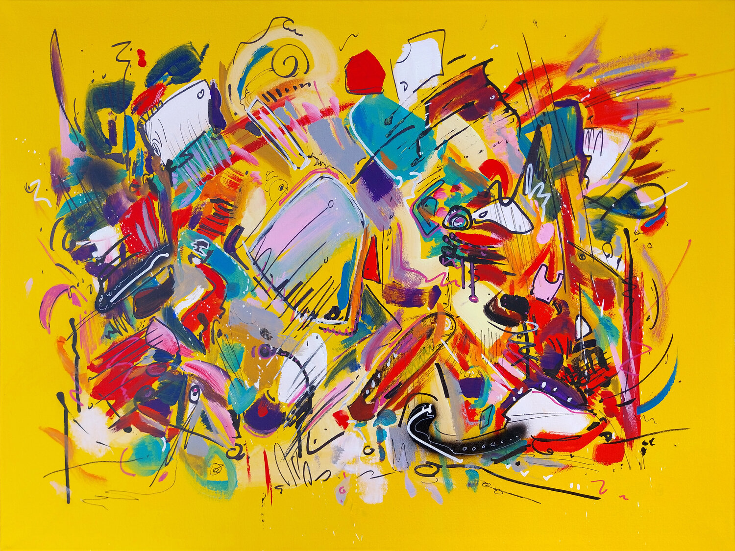 Jungle 4 Luc Andrieux Original painting for sale