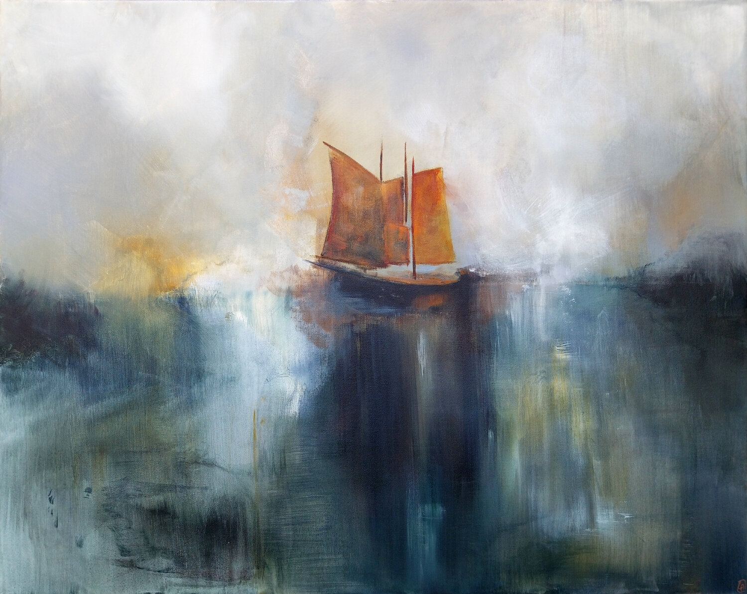 Voyage 1 Luc Andrieux Original painting for sale
