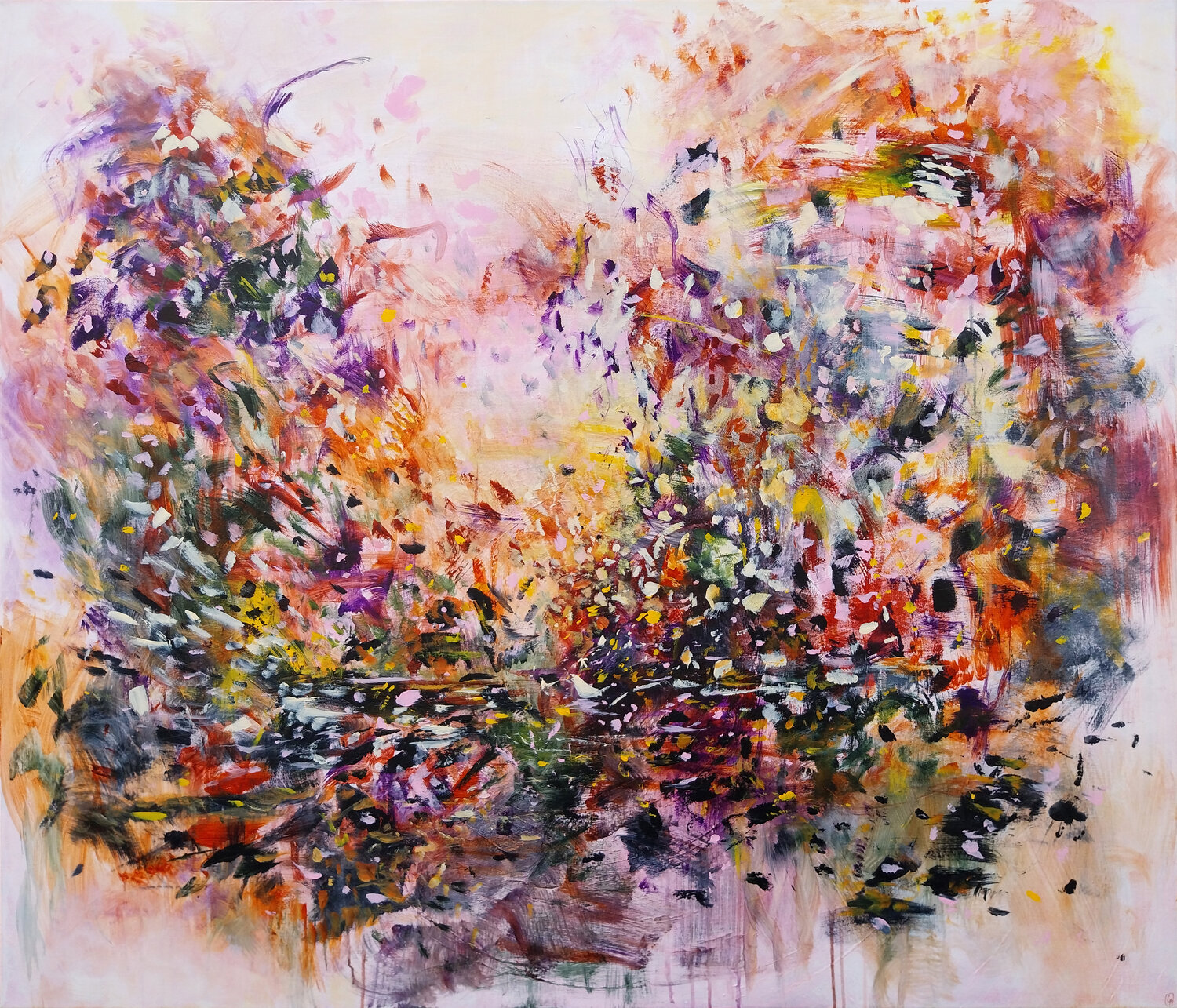 Floraison 3 Luc Andrieux Original painting for sale