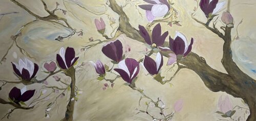 Magnolia, Before Our Stories by Roshanak Khalilian, Painting for Sale on Select