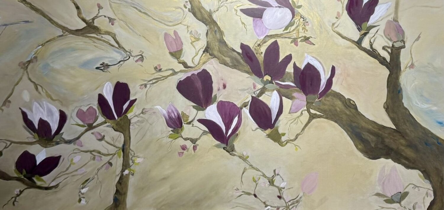 Magnolia, Before Our Stories Roshanak Khalilian Original painting for sale