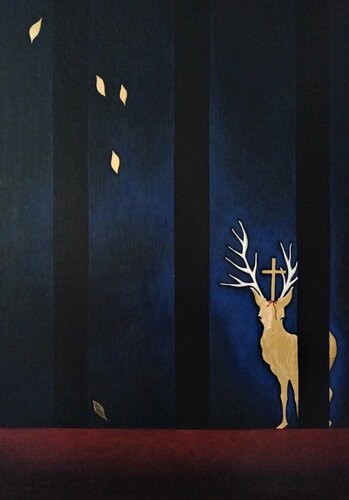 Elements: The Vision of Saint Eustace by Lara Broecke, Painting for Sale on Select