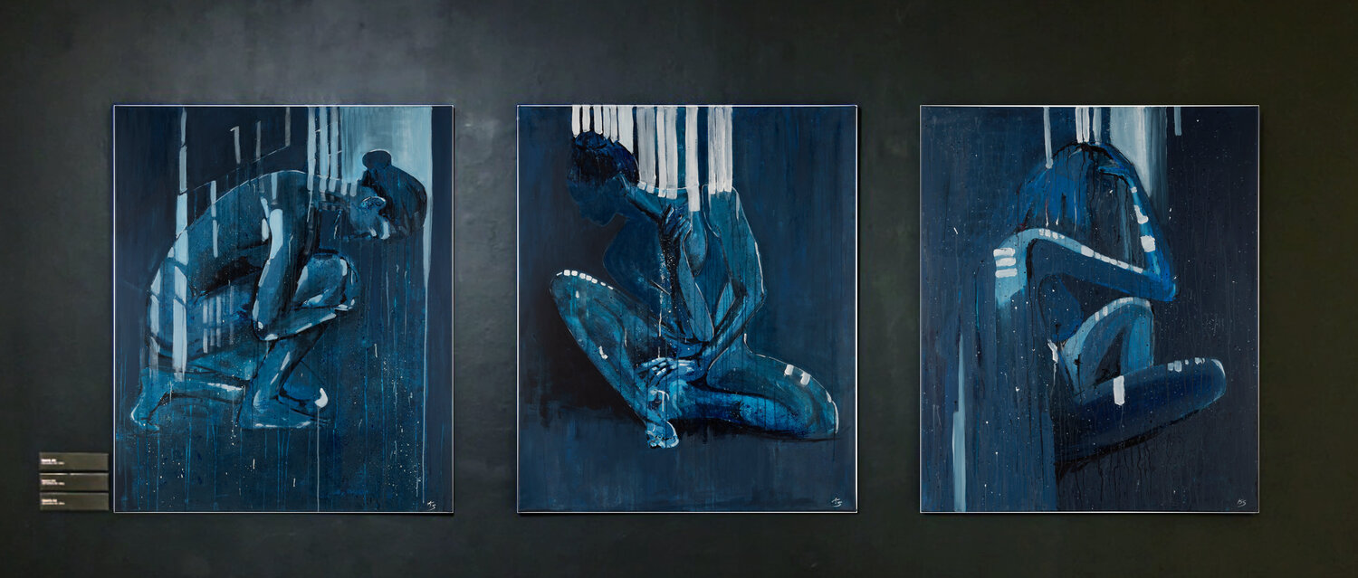triptic: In the night Kamila Sitak Original painting for sale