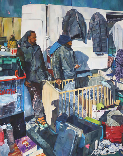 La Brocante De Villabé by Yoann Borsato, Painting for Sale on Select