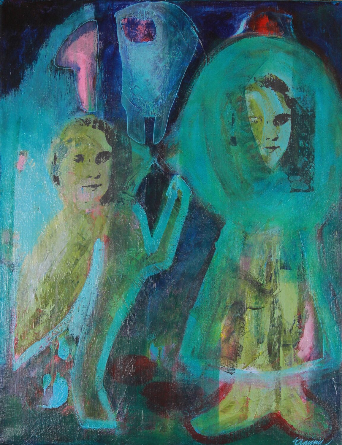 The Sisters Eva Wiren Original painting for sale