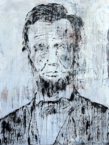 "Abstract Series - Abraham Lincoln" AL 203 by Roger König, Painting for Sale on Select