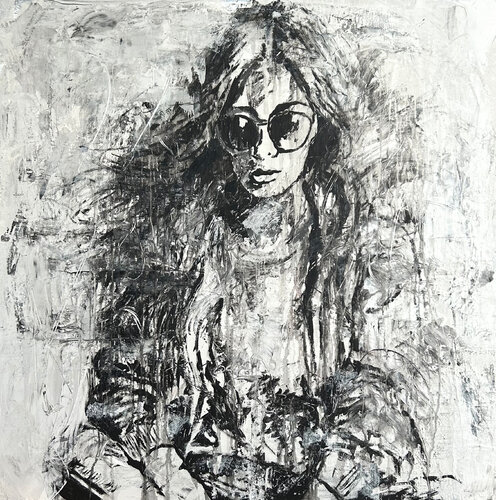 "Abstract Seduction Series" RK34SK by Roger König, Painting for Sale on Select