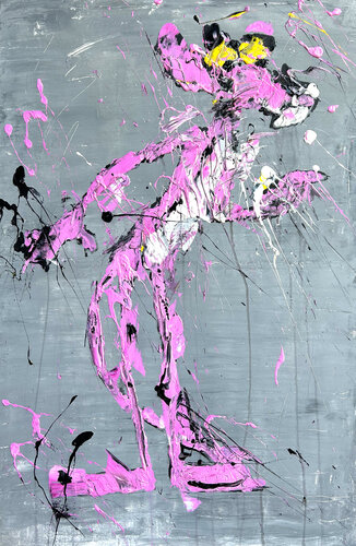 "abstract pink" PP25 by Roger König, Painting for Sale on Select
