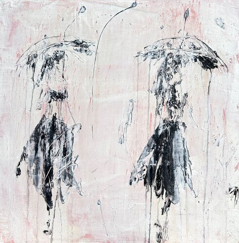 Umbrella - Silent Rain No.13 by Roger König, Painting for Sale on Select