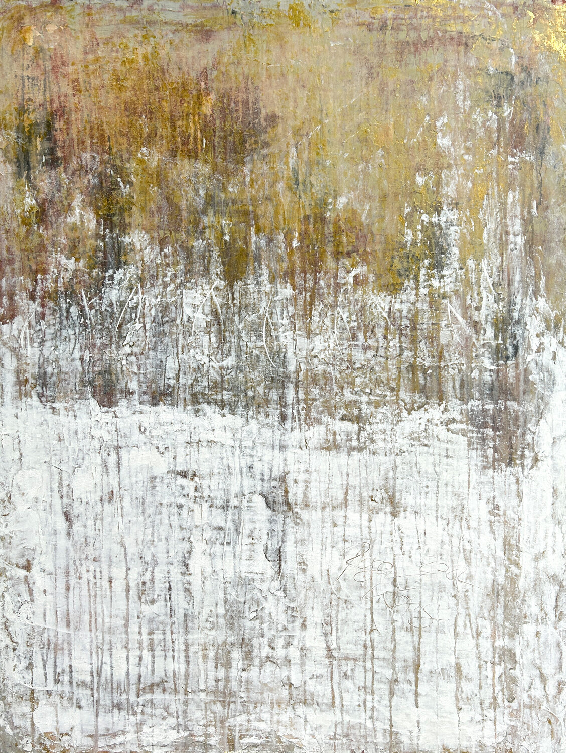 "Antique Gold/White " T4RK9 Roger König Original painting for sale