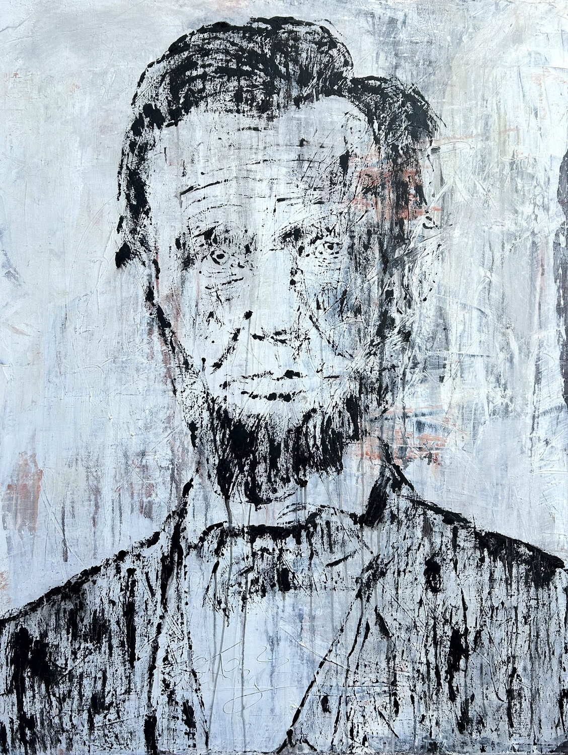 "Abstract Series - Abraham Lincoln" AL 203 Roger König Original painting for sale