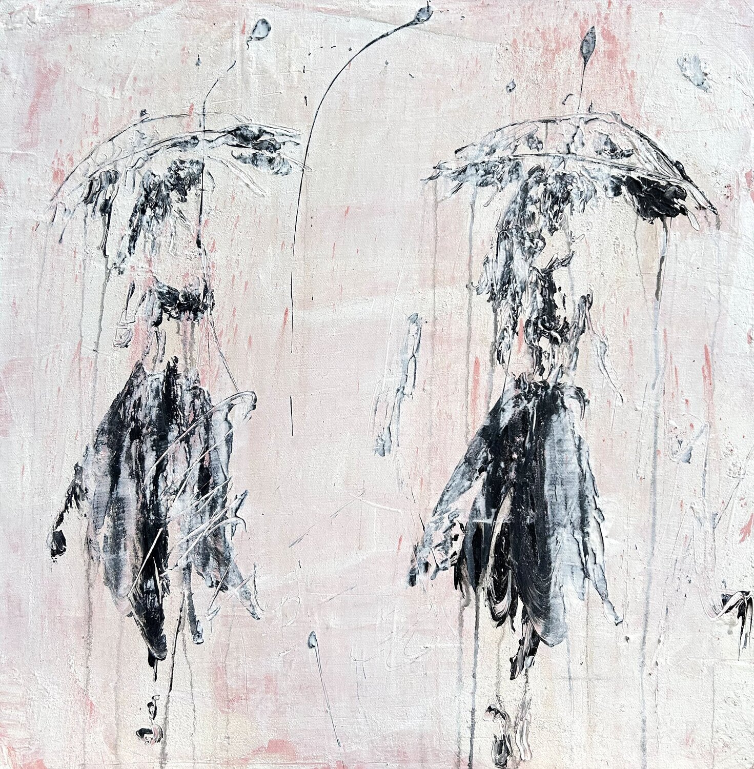 Umbrella - Silent Rain No.13 Roger König Original painting for sale