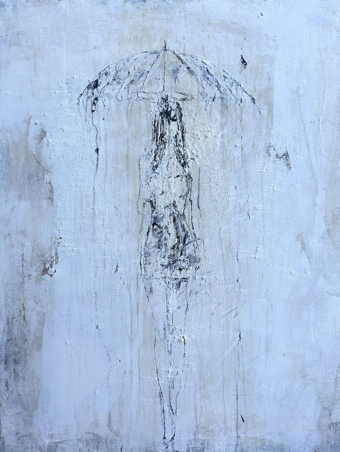 Umbrella - Silent Rain No.14-1 Roger König Original painting for sale