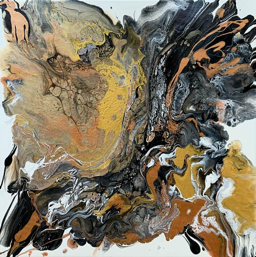 The Shining of Gold #2 by Julijana Ravbar, Painting for Sale on Select