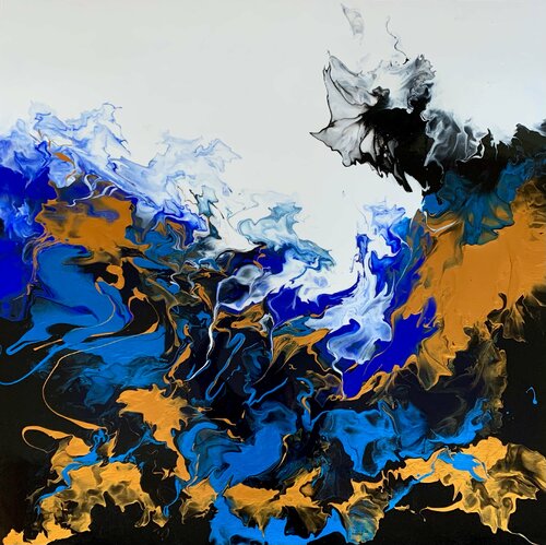 The Shining of Gold #4 by Julijana Ravbar, Painting for Sale on Select