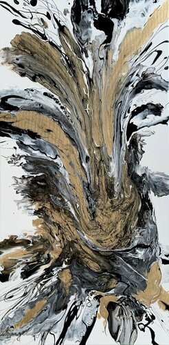 The Shining of Gold #5 by Julijana Ravbar, Painting for Sale on Select
