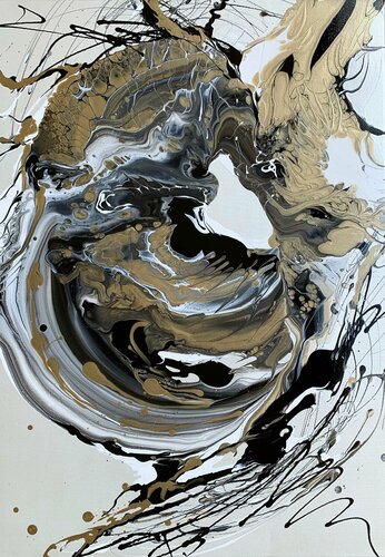 The Shining of Gold #7 by Julijana Ravbar, Painting for Sale on Select