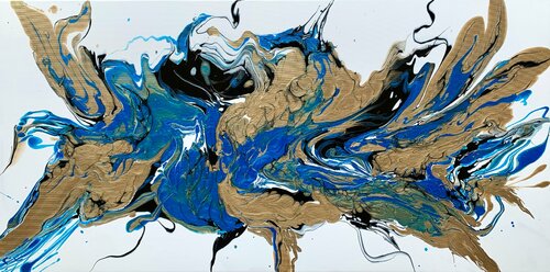 The Shining of Gold #8 by Julijana Ravbar, Painting for Sale on Select