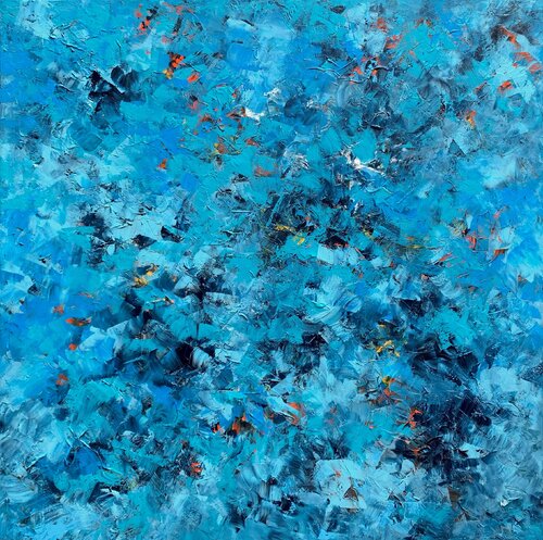 Shades of Blue by Julijana Ravbar, Painting for Sale on Select