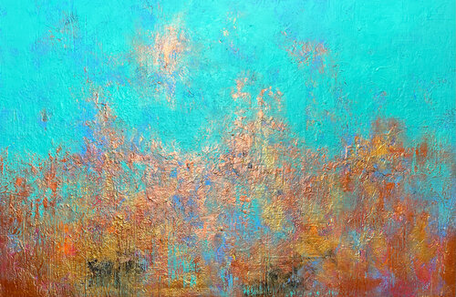 Turquoise Dream by Julijana Ravbar, Painting for Sale on Select