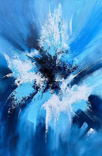 Blue Awakening by Julijana Ravbar, Painting for Sale on Select