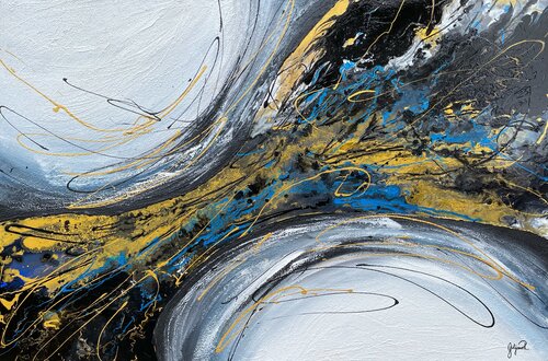 Golden Vortex by Julijana Ravbar, Painting for Sale on Select