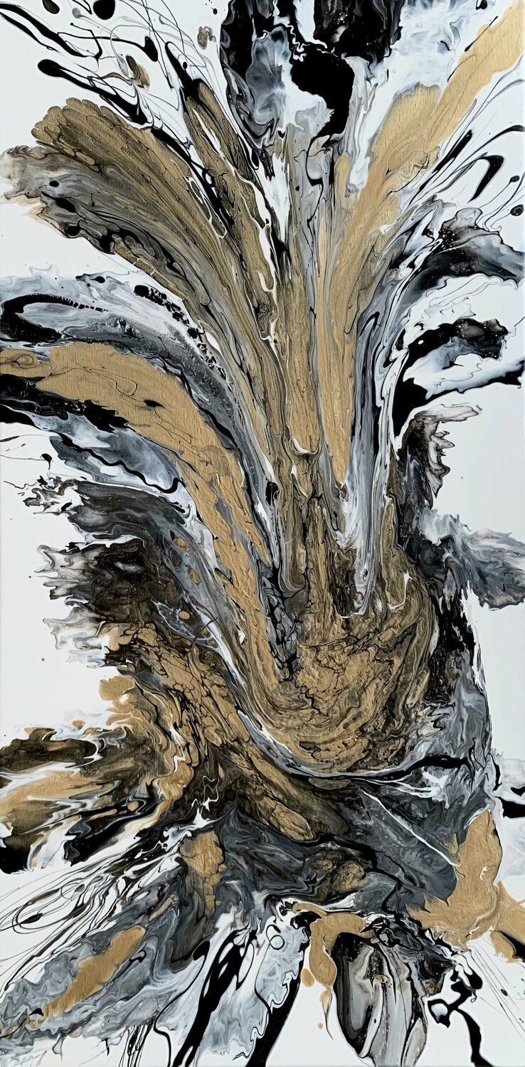 The Shining of Gold #5 Julijana Ravbar Original painting for sale