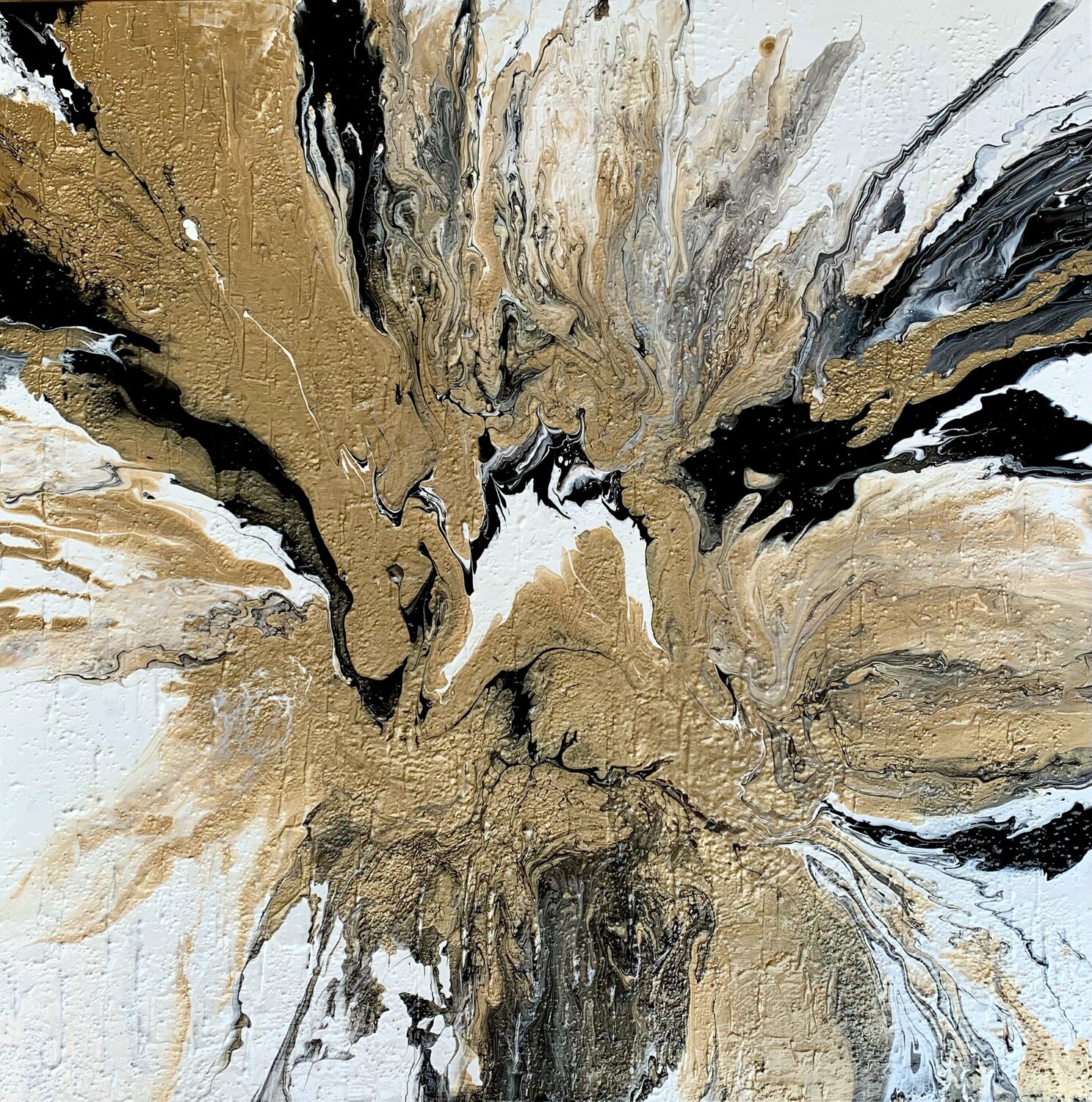 The Shining of Gold #9 Julijana Ravbar Original painting for sale