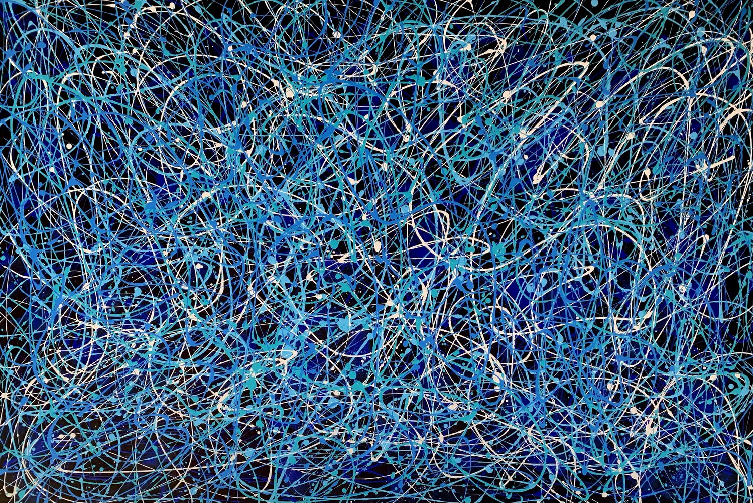 Blue Elegance Julijana Ravbar Original painting for sale