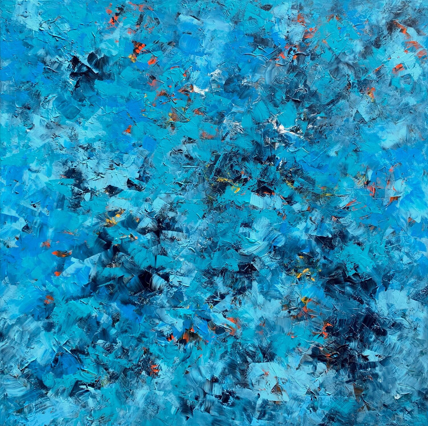Shades of Blue Julijana Ravbar Original painting for sale