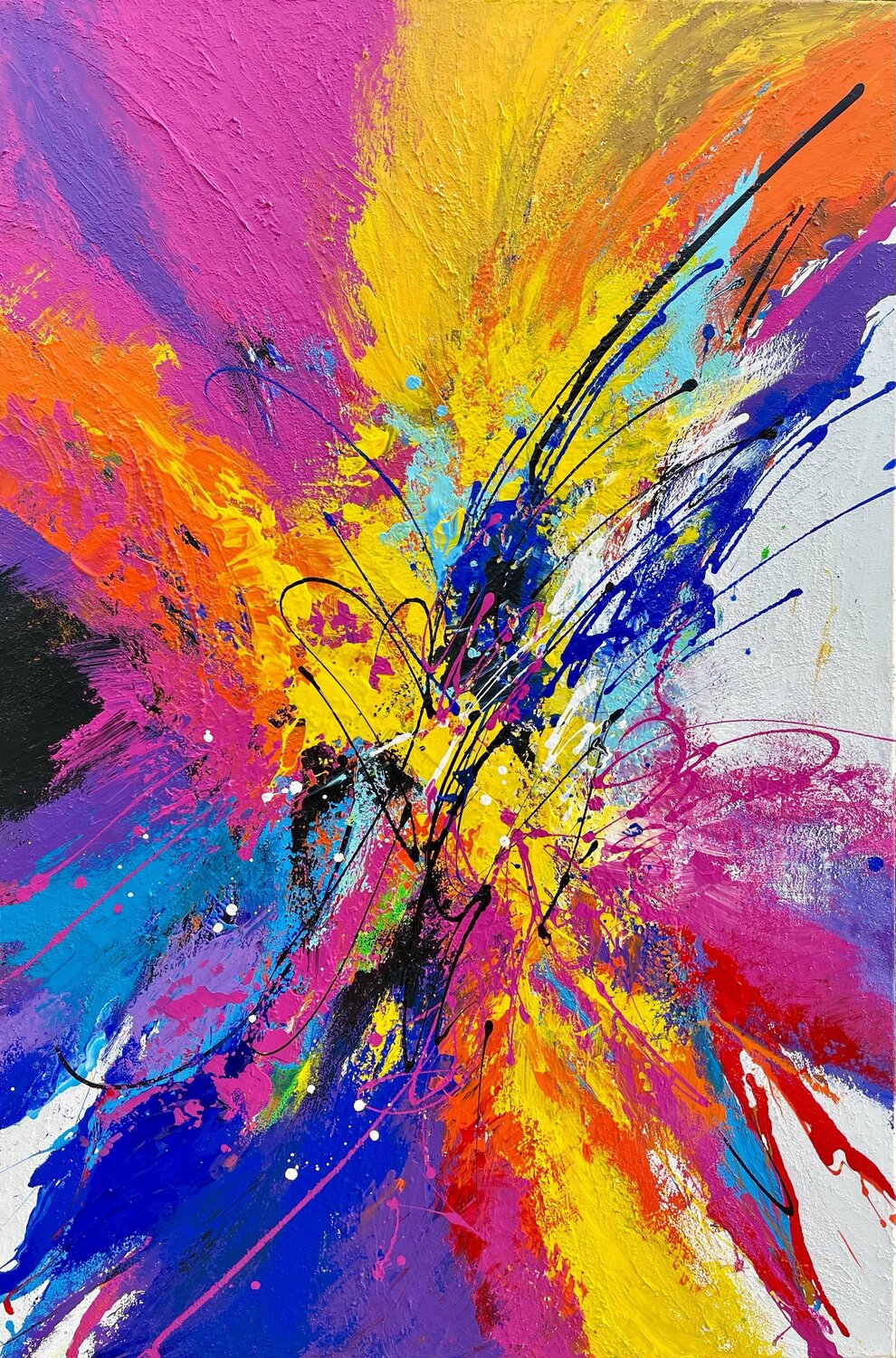 Embracing the Chaos Julijana Ravbar Original painting for sale